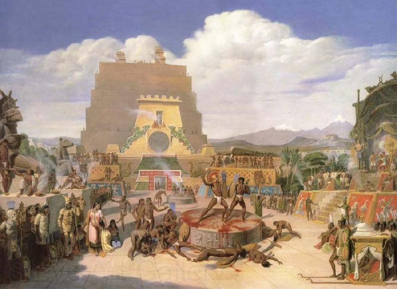 unknow artist Sacrificios de Tlahuicole O Los en gladiatoria de piedra de la Spain oil painting art